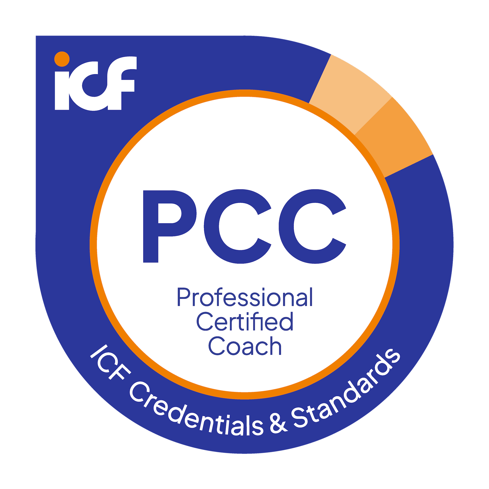 ICF認定プロフェッショナルコーチ（PCC）のバッジ